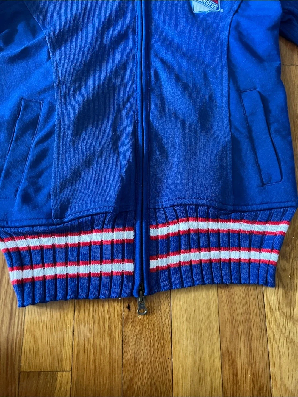 New York Rangers Touch by Alyssa Milano Zip-Up Sweater Jacket- Size M